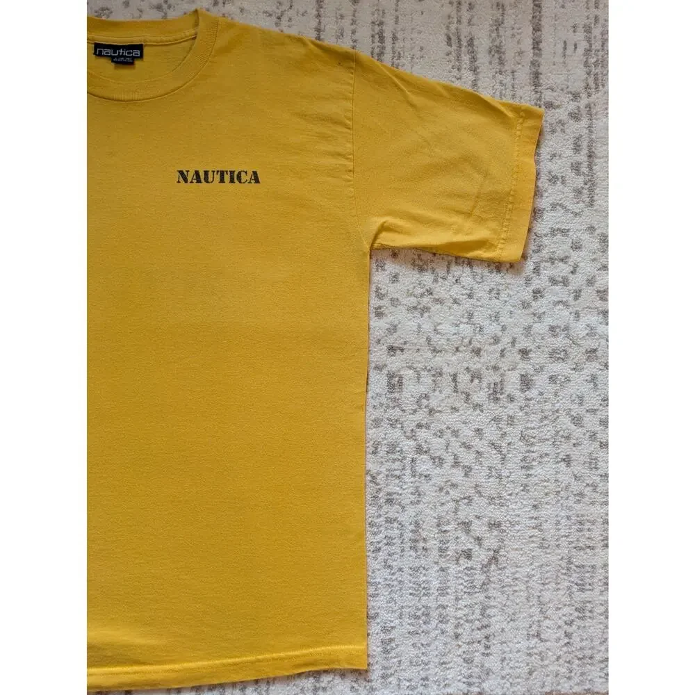 Vintage Y2K Nautica T-Shirt 100% Cotton Made In USA - Mens Large - Picture 5 of 16